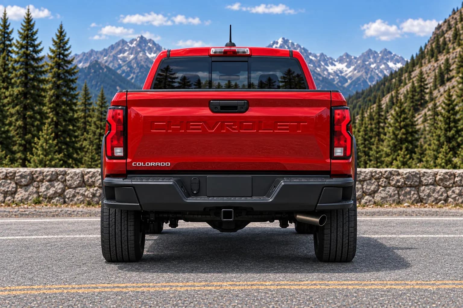 2023 Chevrolet Colorado with EW-S-MF-004 wheel, rear 0 view