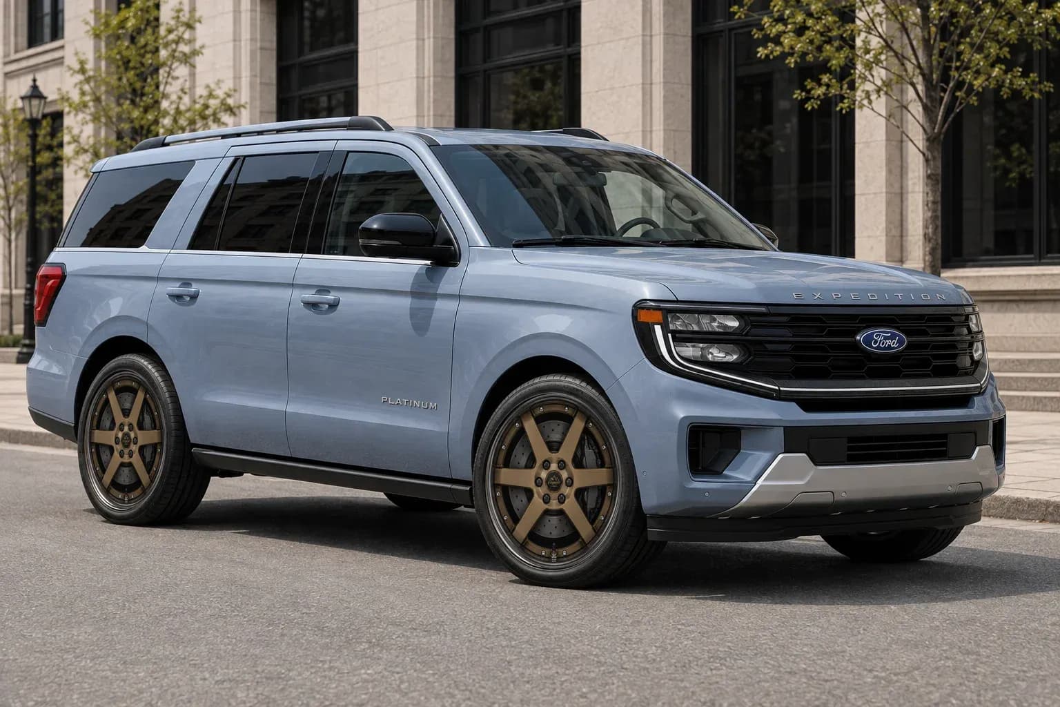 2022 Ford Expedition with EW-S-MP-001 wheel, front right 45 view