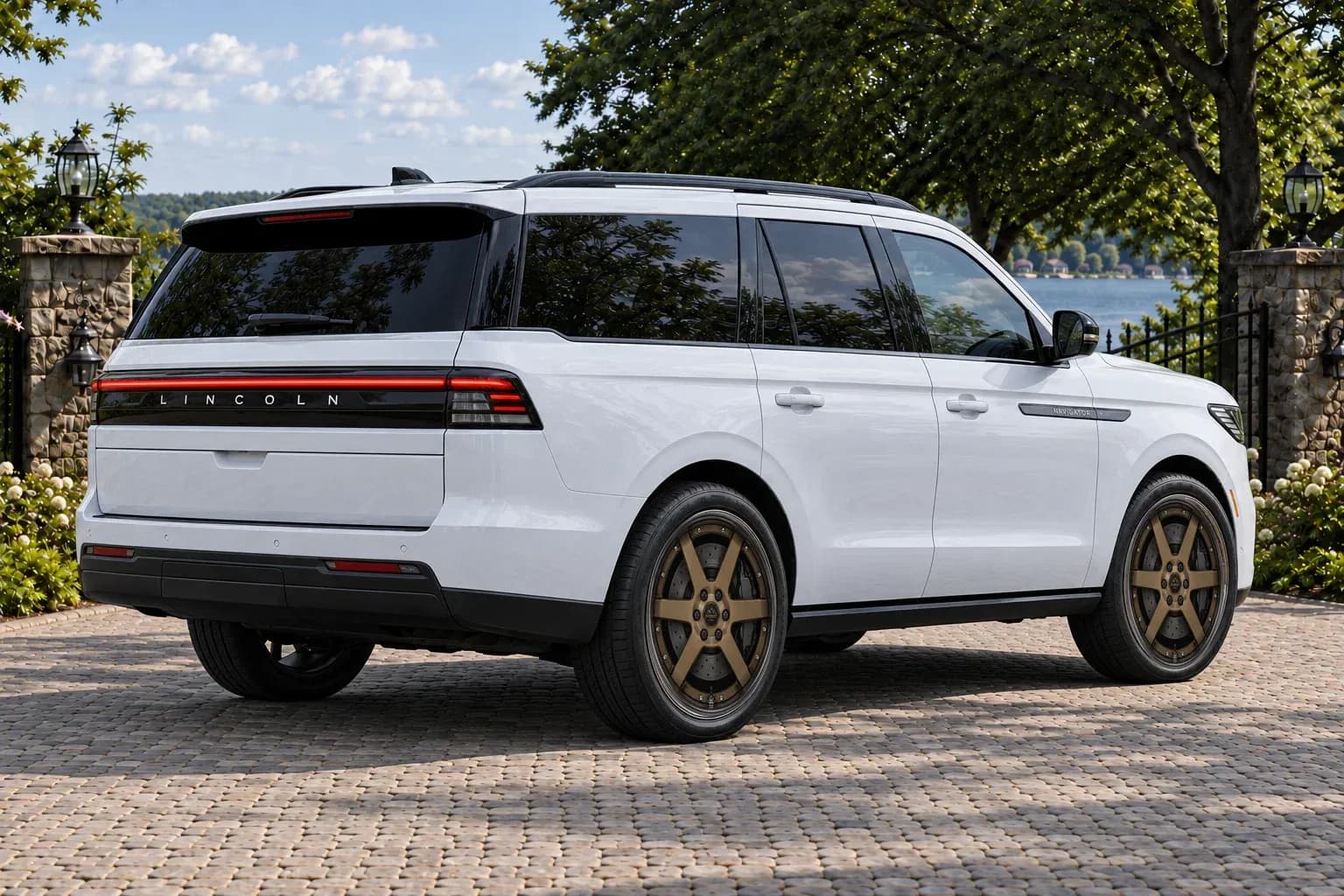 2025 Lincoln Navigator with EW-S-MP-001 wheel, rear right 45 view