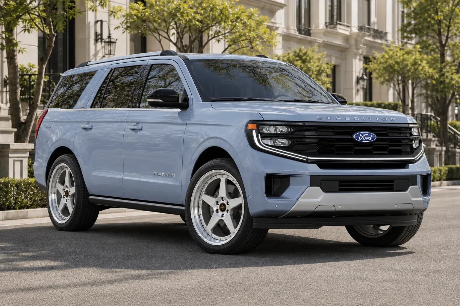 2022 Ford Expedition with EW-S-MP-002 wheel, front right 45 view
