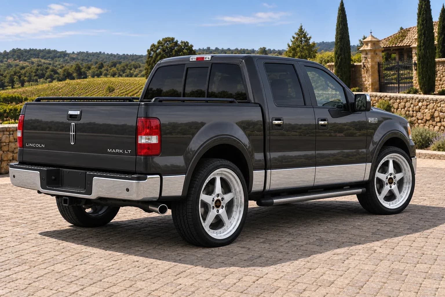 2008 Lincoln Mark LT with EW-S-MP-002 wheel, rear right 45 view