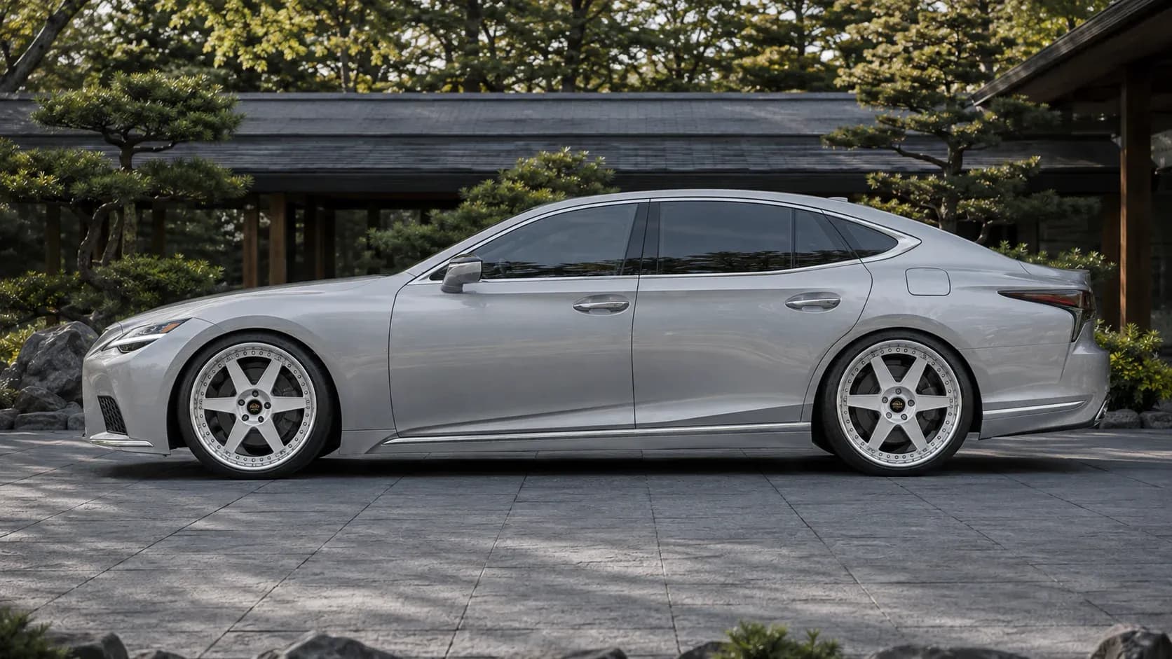 2021 Lexus LS with EW-S-MP-003 wheel, side profile view