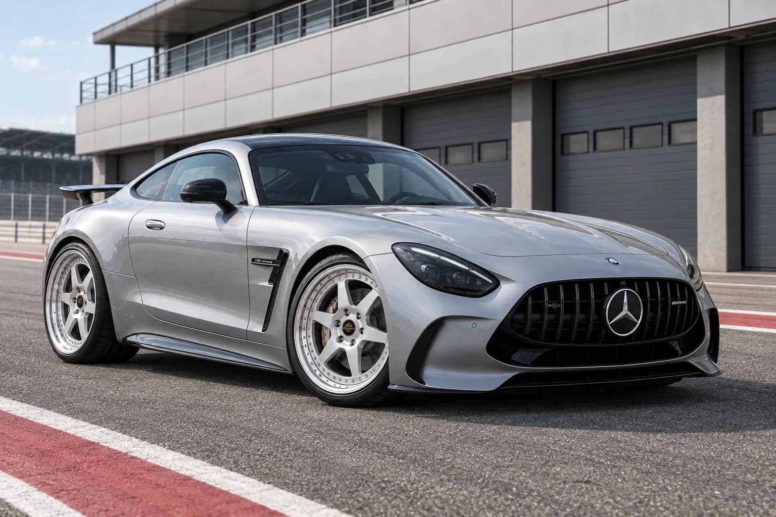 2020 Mercedes-Benz AMG GT with EW-S-MP-003 wheel, front right 45 view