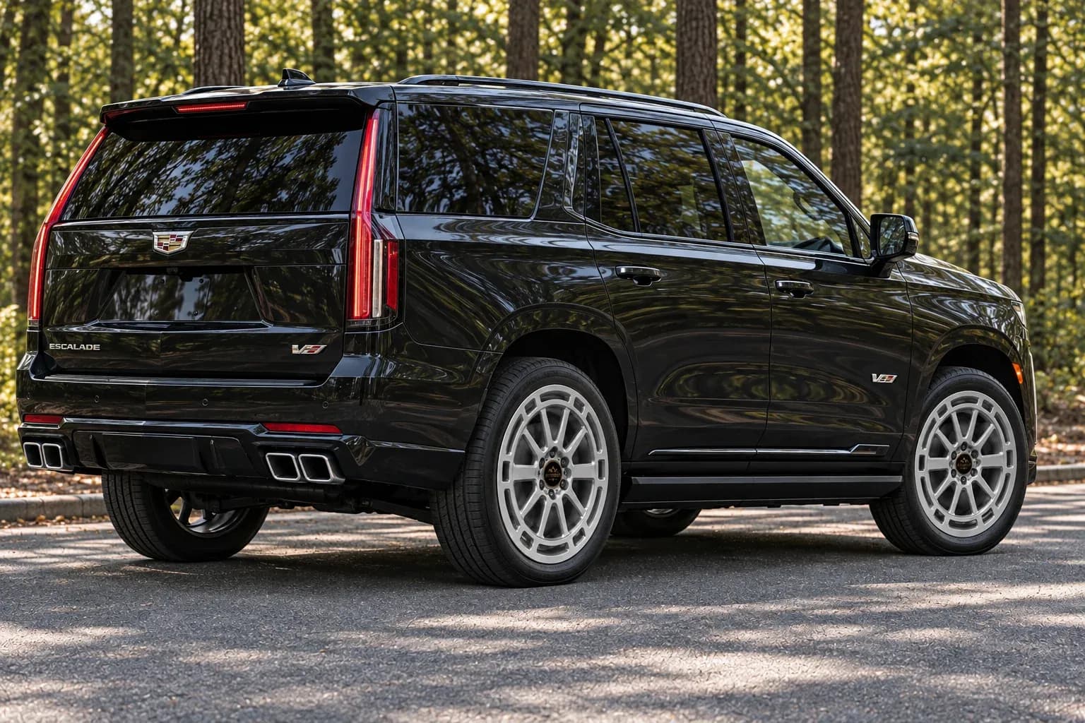 2023 Cadillac Escalade with EW-S-MP-004 wheel, rear right 45 view