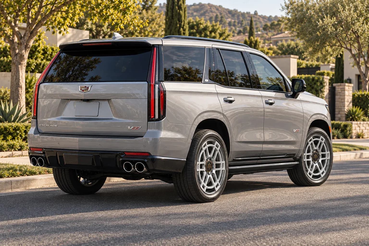 2023 Cadillac Escalade with EW-S-MP-005 wheel, rear right 45 view