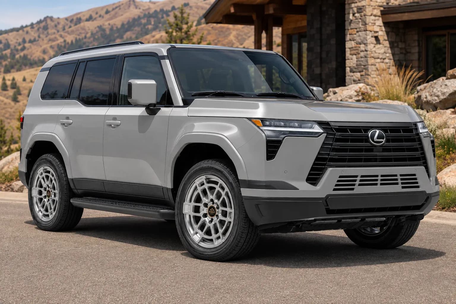 2024 Lexus GX with EW-S-MP-005 wheel, front right 45 view