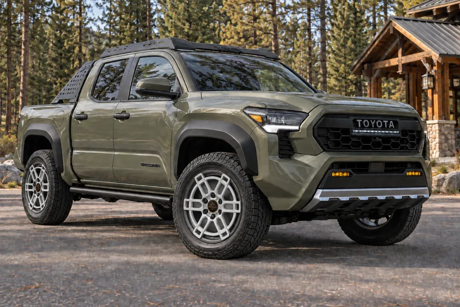 2026 Toyota Tacoma with EW-S-MP-005 wheel, front right 45 view