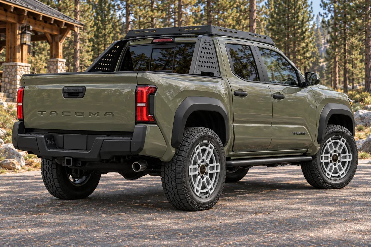 2026 Toyota Tacoma with EW-S-MP-005 wheel, rear right 45 view
