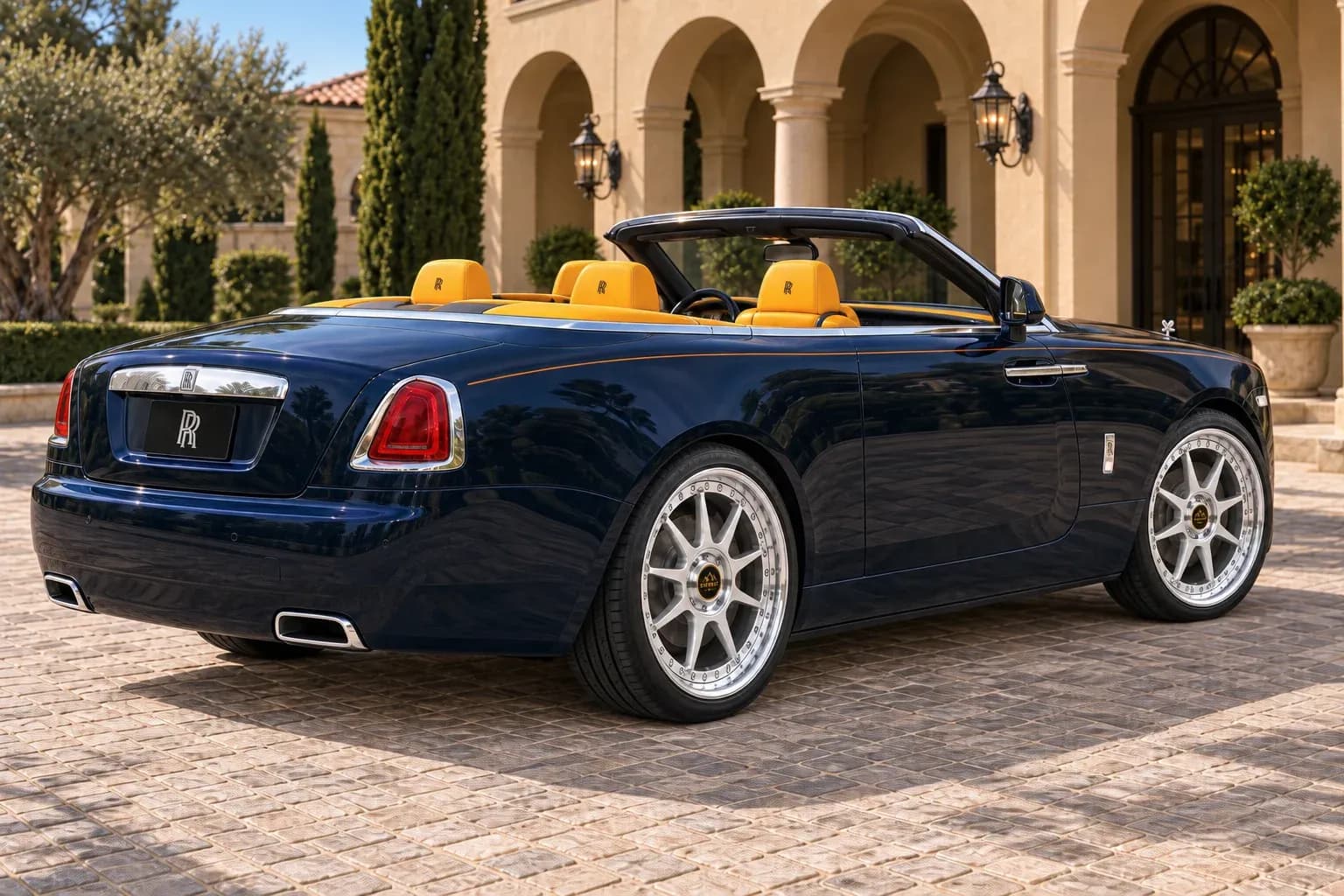 2016 Rolls-Royce Dawn with EW-S-MP-006 wheel, rear right 45 view