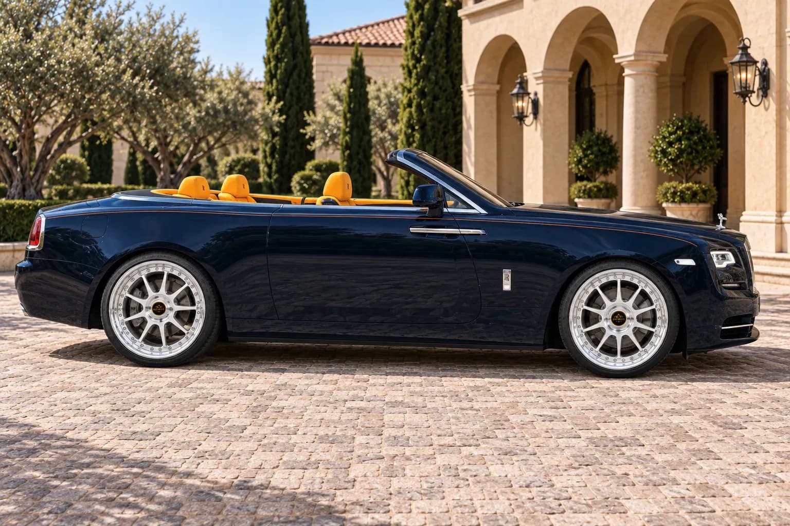 2016 Rolls-Royce Dawn with EW-S-MP-006 wheel, side profile view