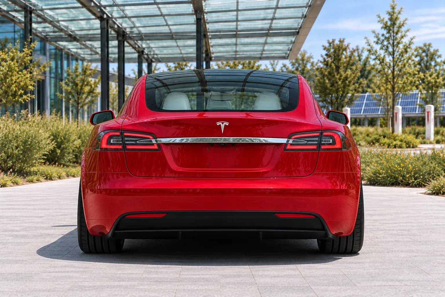 2020 Tesla Model S with EW-S-MP-006 wheel, rear 0 view