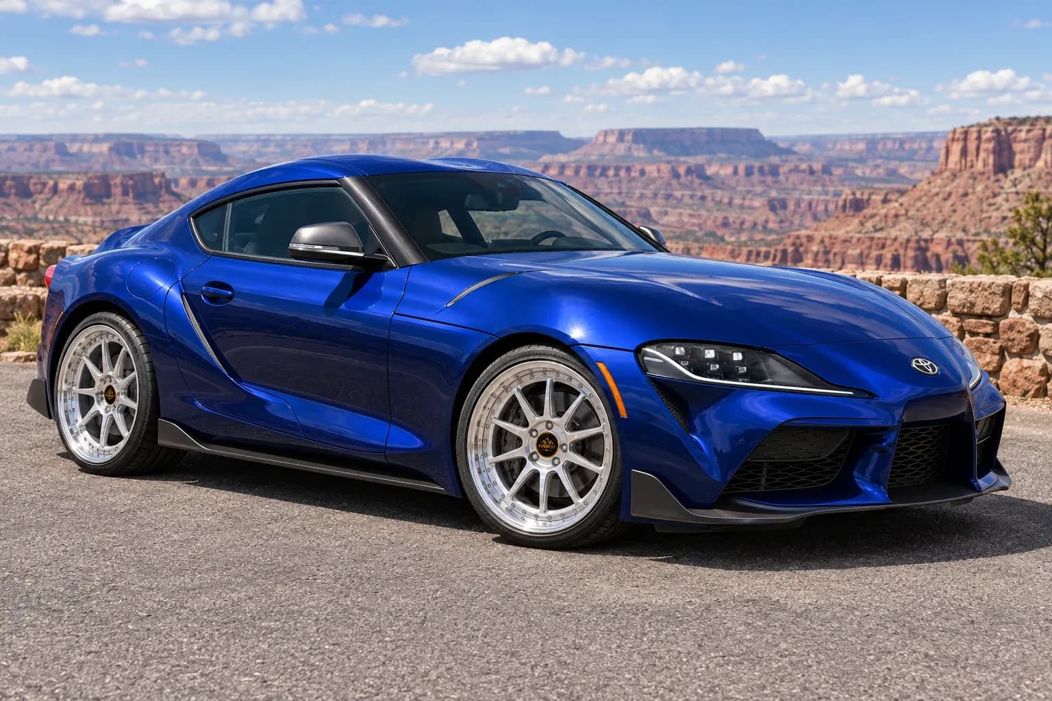 2020 Toyota Supra with EW-S-MP-006 wheel, front right 45 view