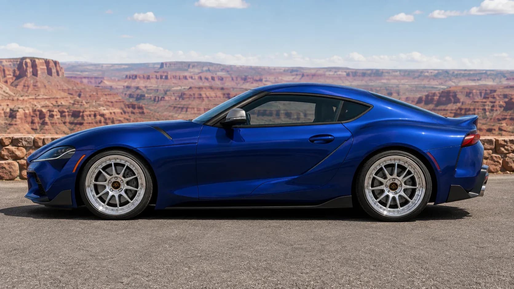 2020 Toyota Supra with EW-S-MP-006 wheel, side profile view