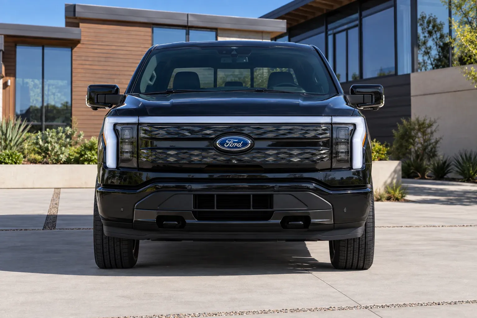 2022 Ford F-150 Lightning with EW-S-MP-007 wheel, front 0 view