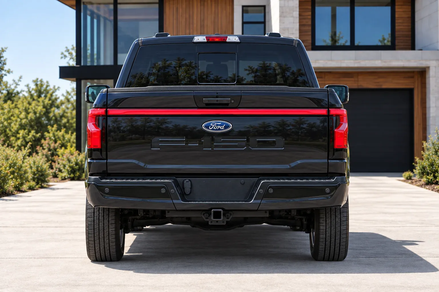 2022 Ford F-150 Lightning with EW-S-MP-007 wheel, rear 0 view