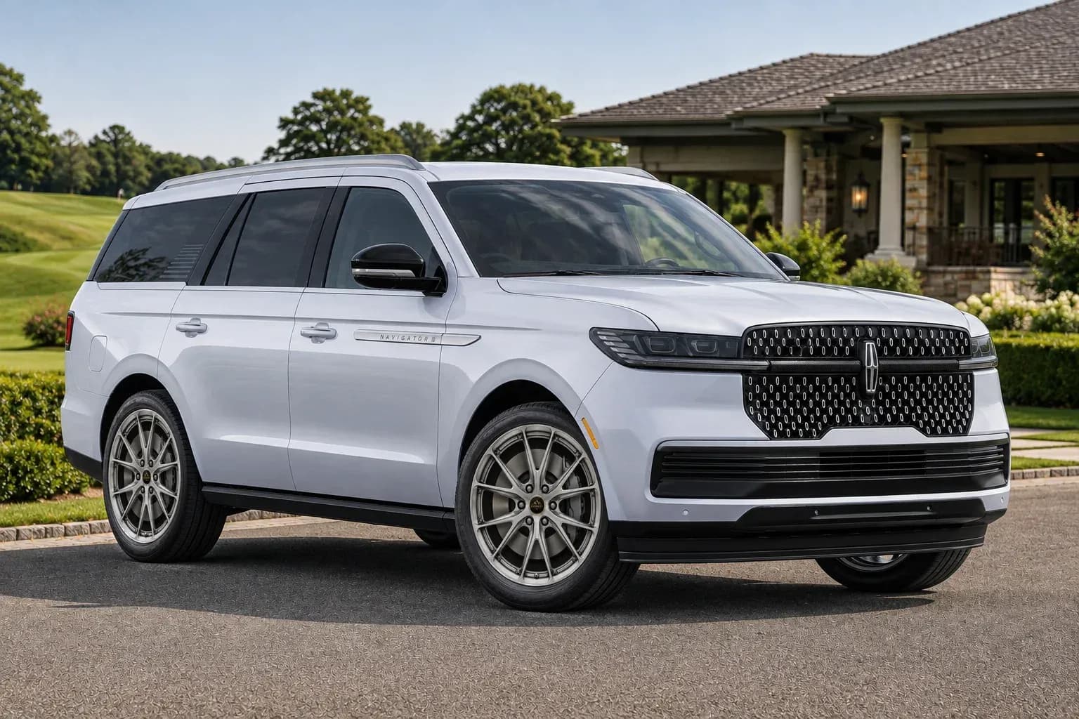 2025 Lincoln Navigator with EW-S-MP-007 wheel, front right 45 view