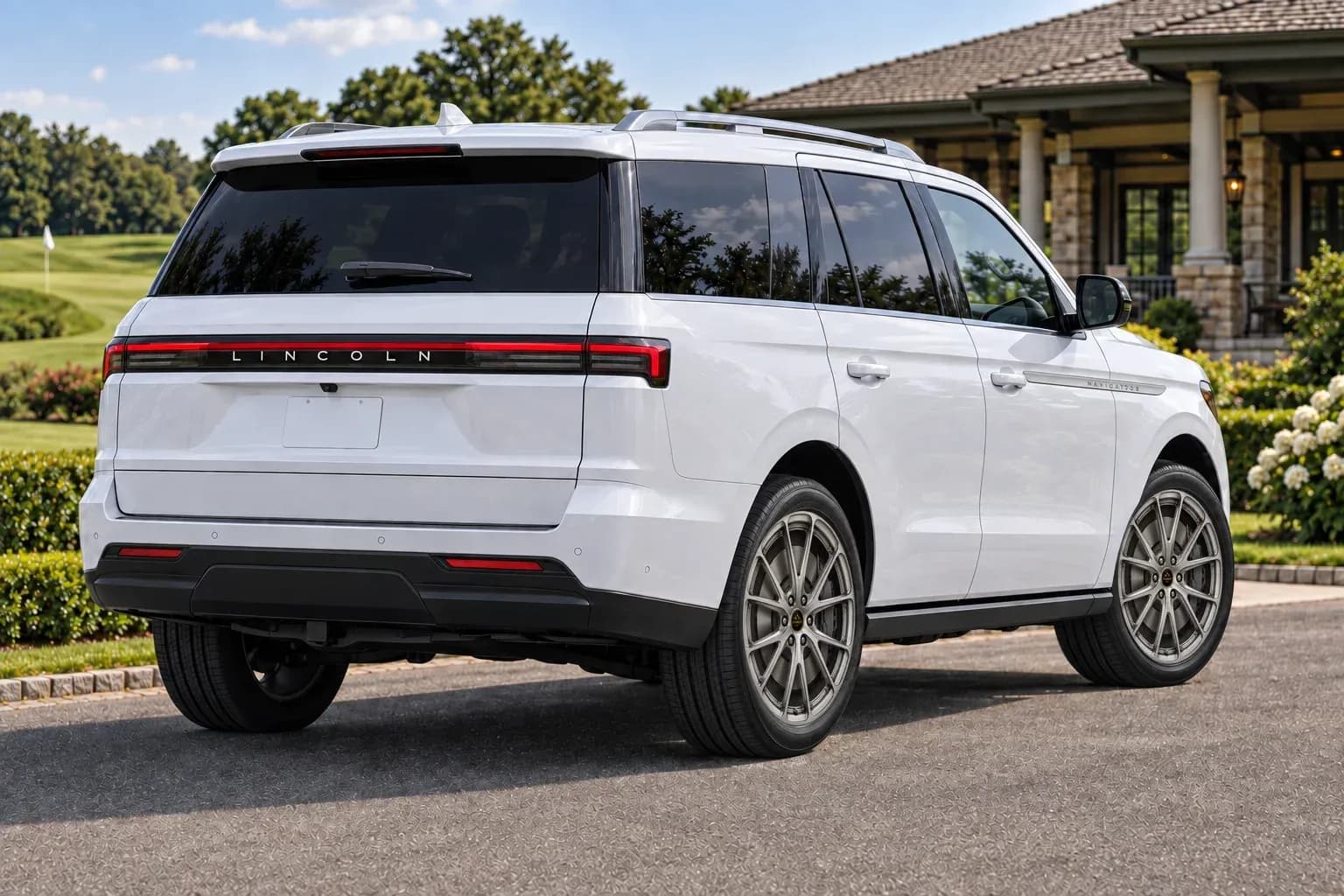 2025 Lincoln Navigator with EW-S-MP-007 wheel, rear right 45 view