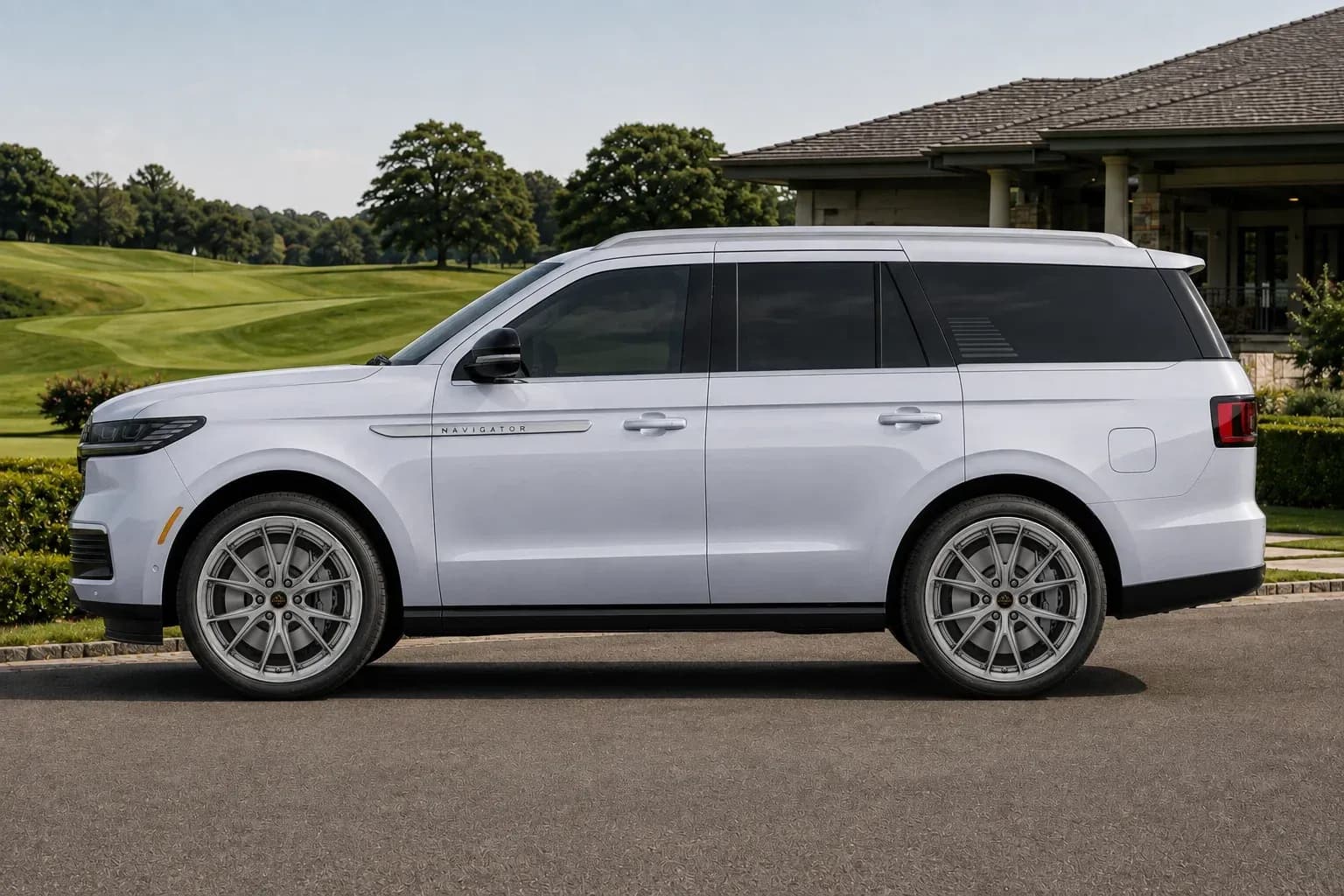 2025 Lincoln Navigator with EW-S-MP-007 wheel, side profile view